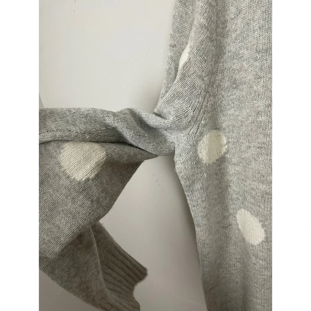 J.Crew Always 1988‎ Rollneck Sweater in Gray Polka Dot Size Large